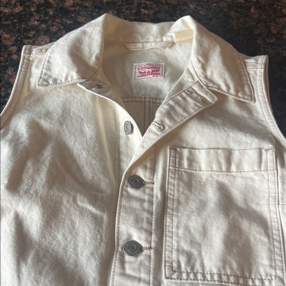 Levi's Cream Denim jumpsuit size small - Picture 4 of 7